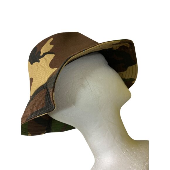 Rap Snackz Green Camo Bucket Hat With Multicolor Embroidery Hip Hop Graffiti - Picture 5 of 5